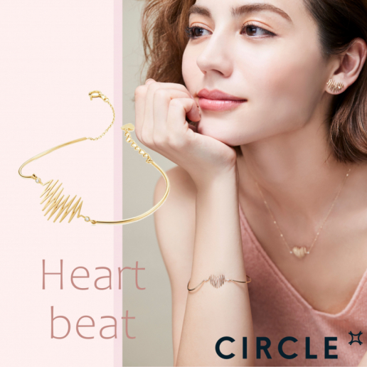 【 3F CIRCLE(サークル) 】Heart beat 大切な方へ心を伝えるジュエリー