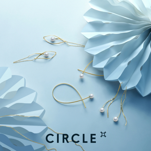 【3F CIRCLE(サークル)】甲丸のゴールドが柔らかく描く曲線。お顔まわりを引き立てる美しいピアス　Dream Journeyコレクション。