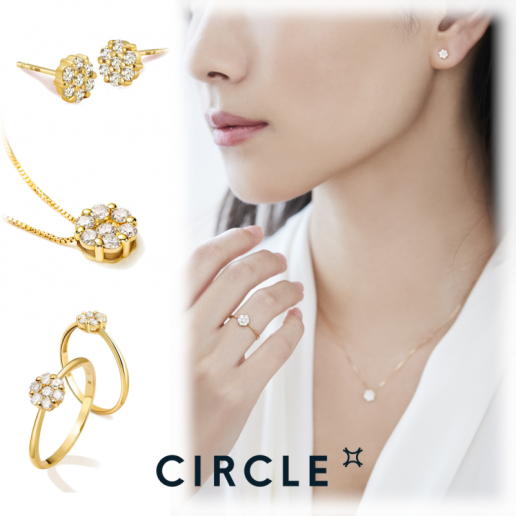 【 3F CIRCLE (サークル)】もっとも美しい輝きを放つブリリアントカット　Flowerダイヤモンドシリーズ＜4月誕生石＞